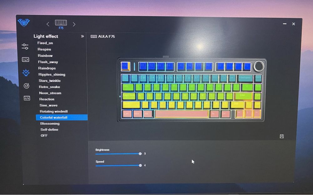 Aula F75 клавиатура