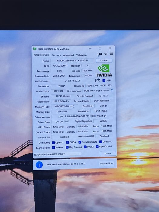 Placa video kfa2 3080 TI 12 GB 384 bit