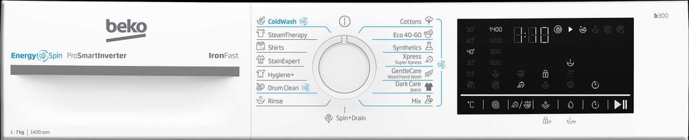 Нова пералня Beko BM3WFU47415WW, 7 кг, 1400 об/мин, Клас A