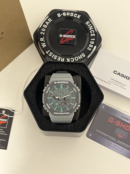Ceas Casio G-Shock GA-2100 Grey // Tiffany Blue