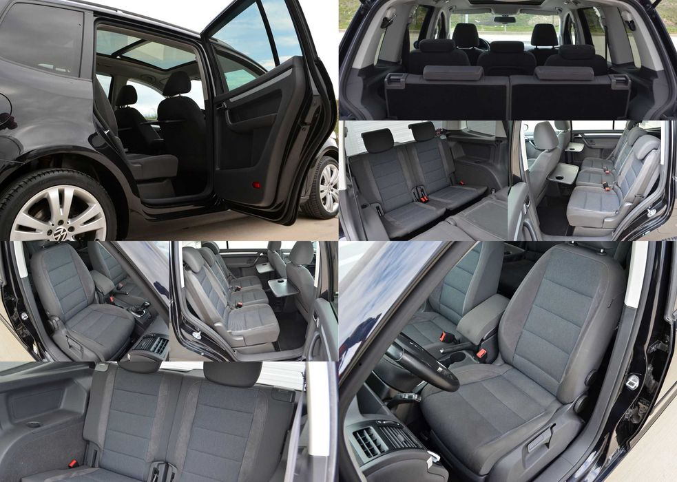 VW Touran 2.0tdi 140cp 7Loc-uri Cutie DSG Trapa Panoramica Clima Navy