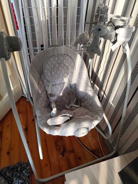 LORELLI Classic Електрическа люлка-шезлонг 2в1 TANGO GREY TREES