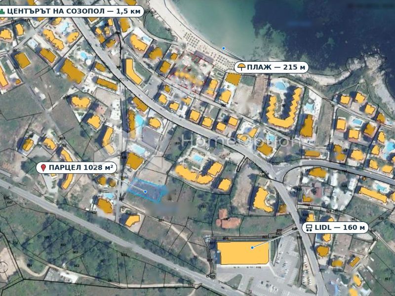 Продава се Парцел в Созопол - 1028 кв.м за 244 €/кв.м - Снимка #2