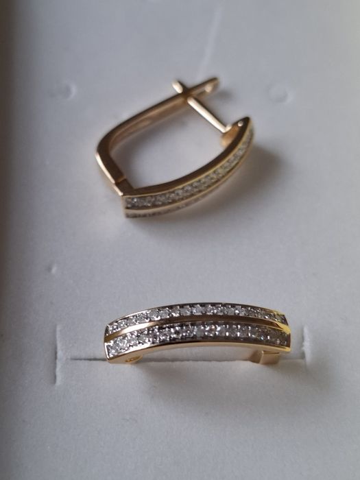 Cercei aur 14k diamante