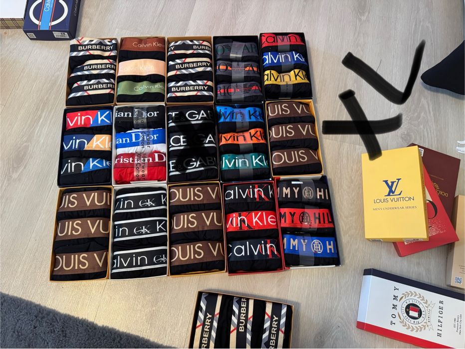 Set boxeri 3 perechi M L XL XXL 95% bumbac