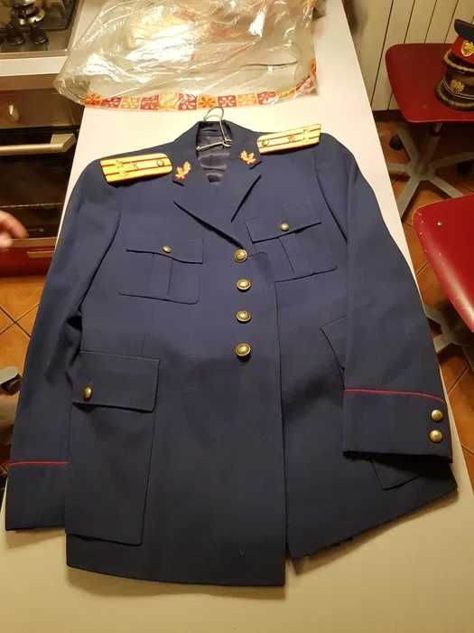 Centura Diagonala Militie Cascheta Ofiter Superior Romania RSR Epoleti Colonel Efecte Militare Uniforma Armata Securitate Pantaloni Gala Ceremonie