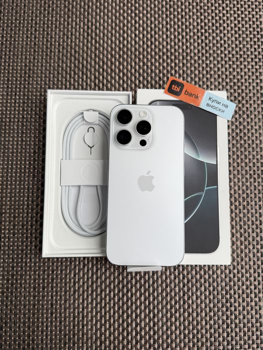 256!ЛИЗИНГ*68лв/м iPhone 16 pro*White Titanium айфон 16 про бял