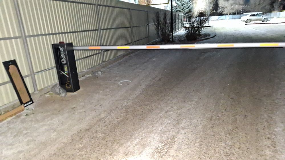 Установка шлагбаум