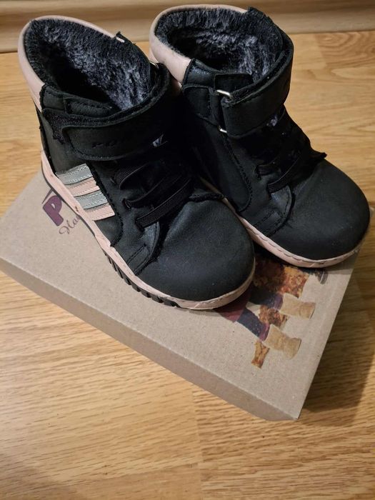 Детски  боти от естествена кожа, PONKI, номер 24,   за момиче