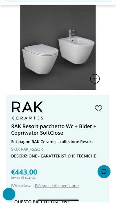 Rak Ceramics ! Wc+Bideu