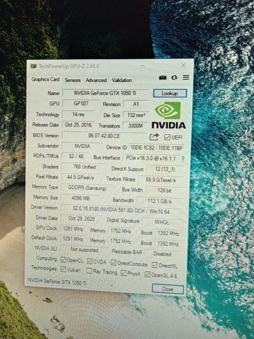 Gtx 1050 ti 4gb ddr5