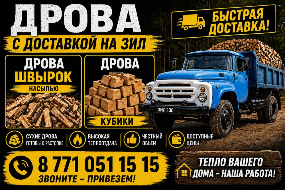 Дрова швырок дрова кубики
