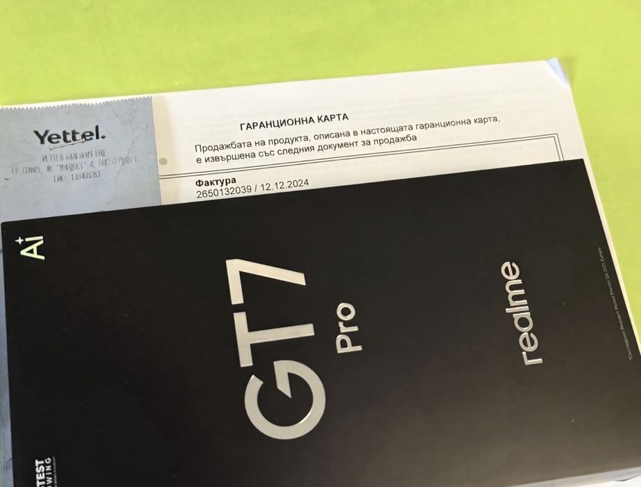 КАТО НОВ 512GB Realme GT7 Pro Гаранция Yettel 2027г. Orange GT 7