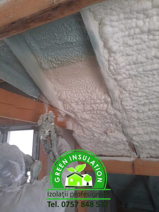 40 lei/m2 izolatie  spuma poliuretanica 5 cm grosime  pod, pereti