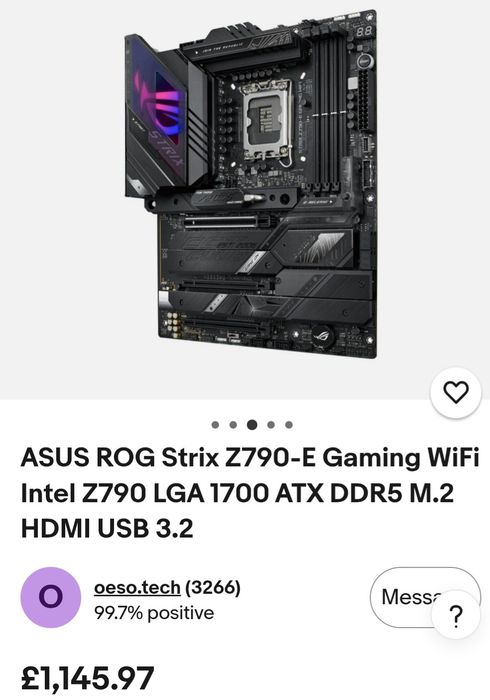 Okazie ‼️ placa baza Asus strix Z790 pt i7 14700k i9 14900k !
