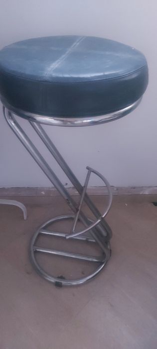 Scaune de bar cu piele naturala