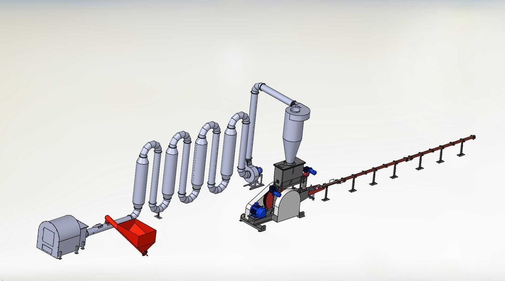 Linie brichetare rumeguș producere brichete 050-350 kg/ora