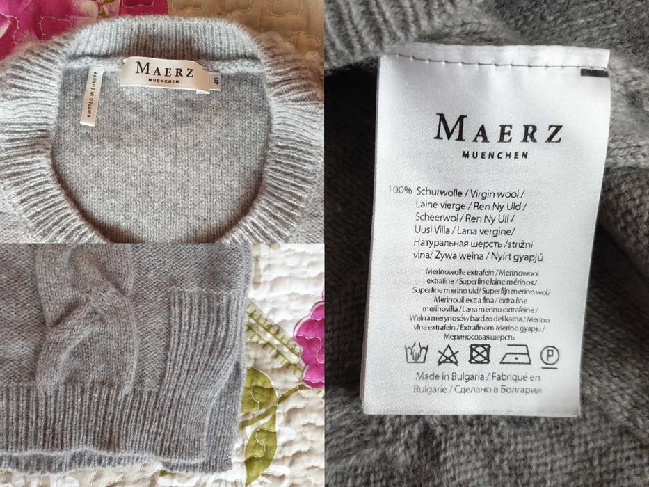 Pulover lana oversize gri Maerz