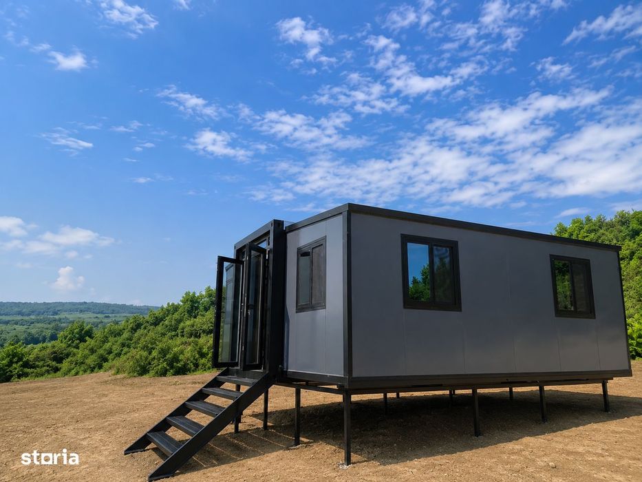 Casă modulară nouă în Tomești Dealul Crucii, 36 mp utili, teren 450 mp