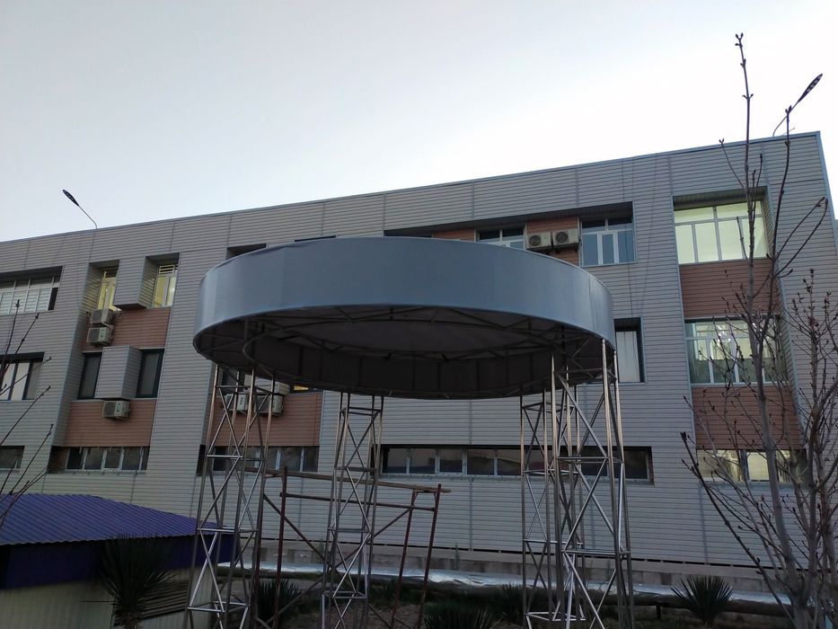 Баннер тент установка