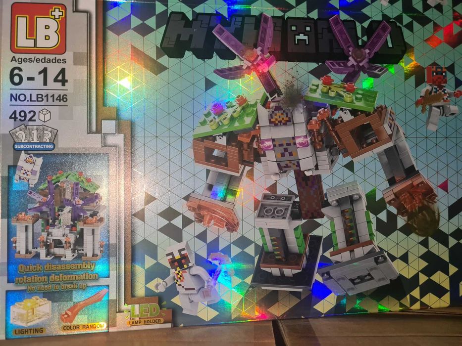 Minecraft трансформър LED СВЕТЕЩ конструктор Майнкрафт конструктори