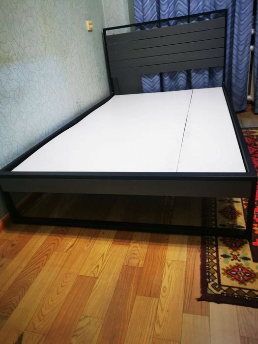 Двуспальная кровать Loft krovat темир крават metal kalavat Лофт