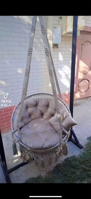 Качели макраме сделанно с любовю
