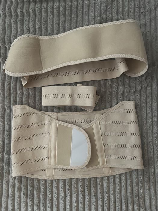 Set 3 centuri- Centura abdominala prenatala, Marime XL, Bej