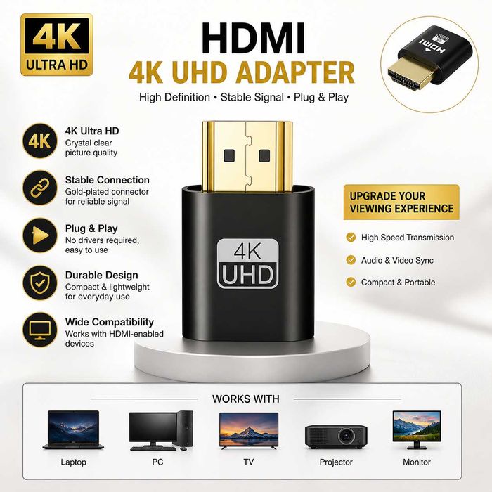 HDMI-адаптер EDID эмулятор 4K (Заглушка)