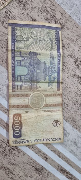 Bancnota de 5000 de lei vechi