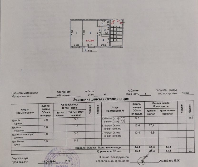 Продам 2х ком.кв 13млн.тг