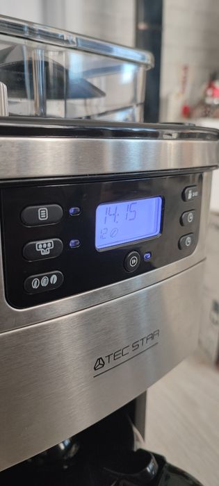 Еспресо машина Tec Star, 1.5 L, Черна/Инокс