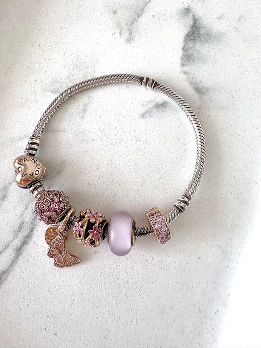 Pandora rose golg гривна