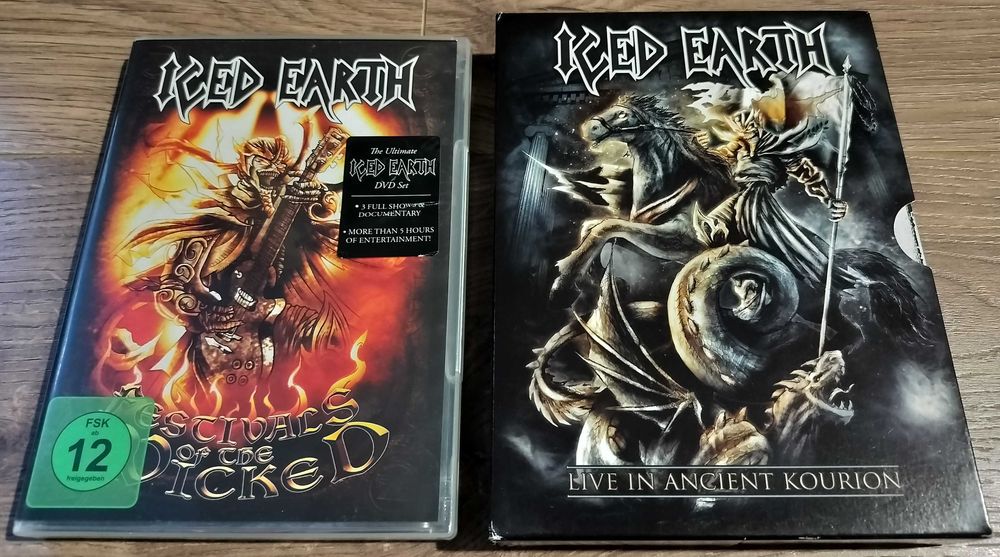 Iced Earth colectie DVD Blu-ray CD