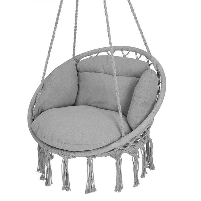 Люлка- хамак с възглавница, Товароносимост 120 кг, Сив