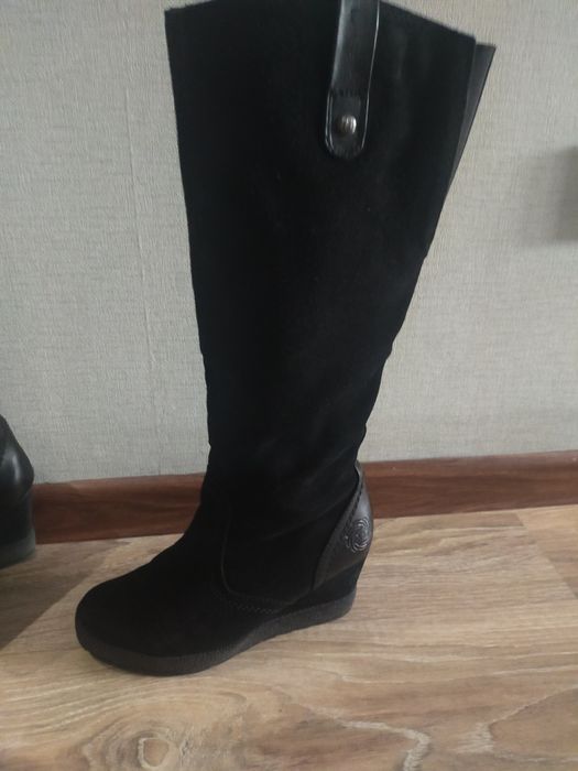 Сапоги женские замша