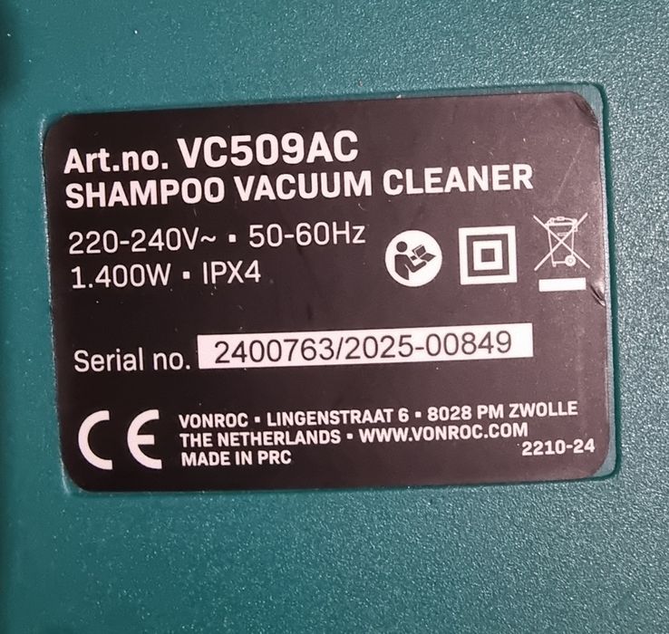 Перяща прахосмукачка Vonroc 1400w