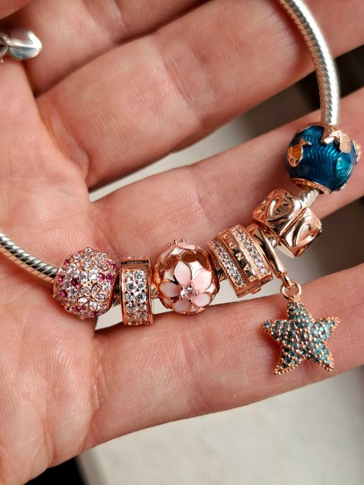 Талисмани за гривна Пандора - жълто сребро