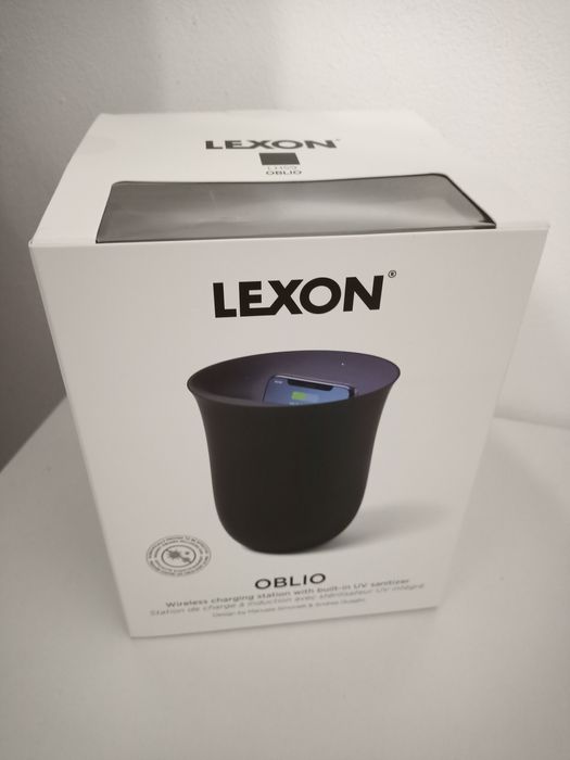 Încărcător wireless cu sterilizator UV Lexon Oblio,10w,Matte Black