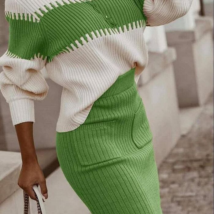 Дамски комплект плетиво Акрил и полиестер Универсален размер