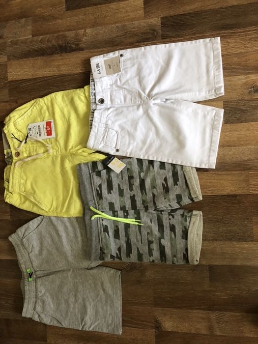 Lot 4 perechi noi pantaloni scurti copii 4-6 ani