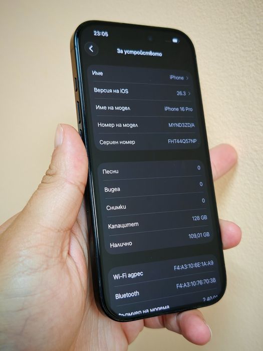 iPhone 16 Pro 128GB Black Titanium 92% Батерия! Гаранция!