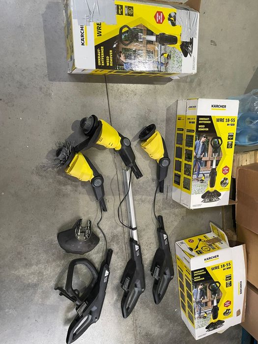 Curățare buruieni trimer Karcher 18-55 18v batery si T-Racer T 150