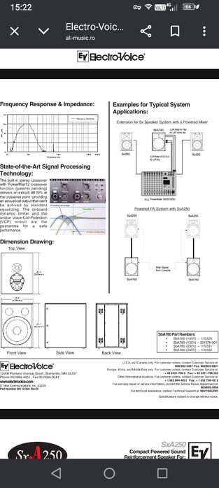 Electro voice sba760