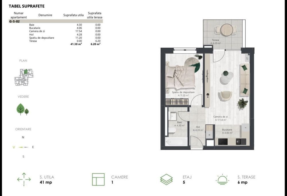 Apartament nou cu 2 camere | Denya Forest