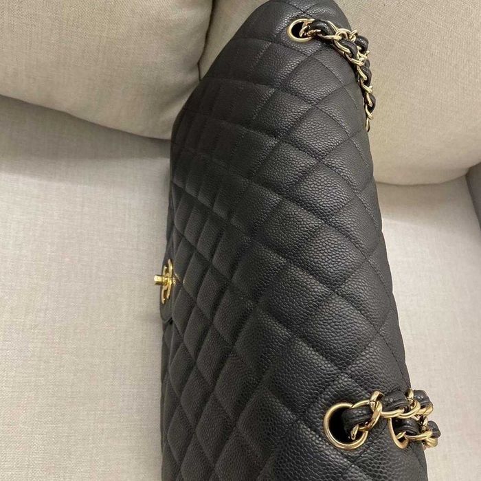 Geantă Chanel din Piele Neagră, Poseta Chanel din Piele Granulată