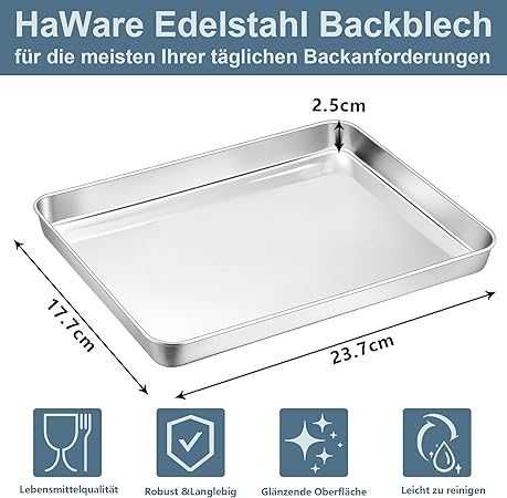 2 броя тави за печене  от неръждаема стомана