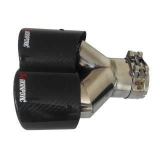 Накрайник за ауспух Akrapovic №3599-2 Двоен Y Карбон гланц