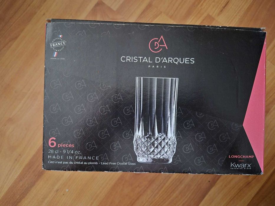 Set de 6 pahare Cristal d’Arques (model Longchamp, 28 cl)