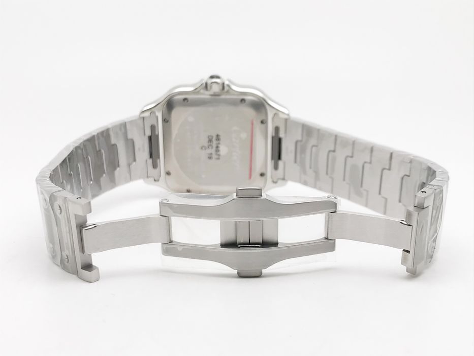 Cartier Santos de Cartier 40mm - сив циферблат - стоманена гривна - автоматичен - QC снимки